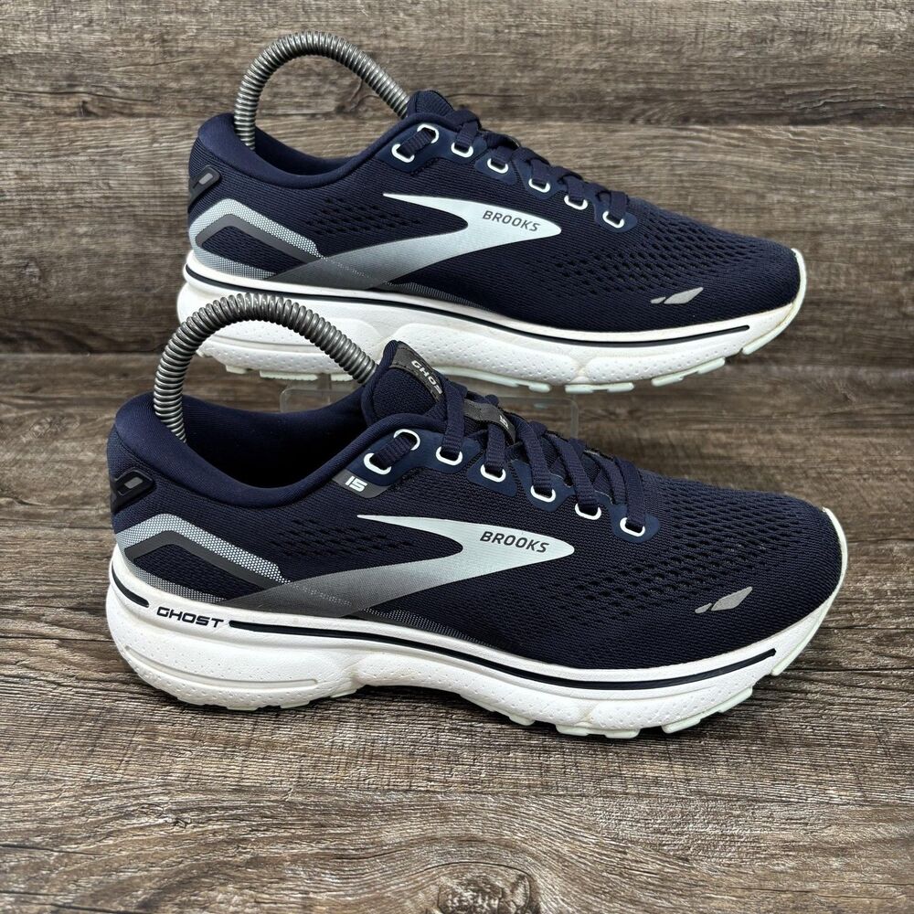 Brooks Ghost 15 Shoes Women's 7.5 Navy Blue Narrow 2A Running Sneakers